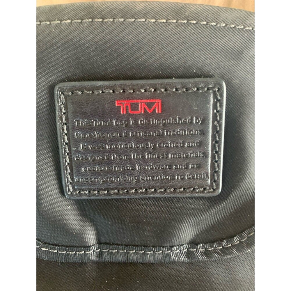 TUMI Black Nylon Crossbody Clip On Utility Bag Pouch Adjustable Shoulder Strap - Picture 5 of 8